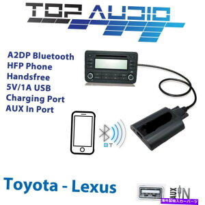 p[c ԂBluetooth USB AUX͎薳A2DPI[fBILbgC^[tFCXA_v^g^ Car Bluetooth USB AUX Input hands free A2DP Audio Kits Interface Adaptor Toyota