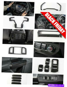 �����p�[�c 14�s�[�X�̒Y�f�@�ۂ̓����̃A�N�Z�T���[�̑����g����2015-2018 14Pcs Carbon Fiber Interior Accessories Decoration Trim For Ford F150 2015-2018