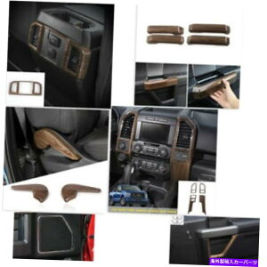 �����p�[�c �t�H�[�hF150 2015-2017�X�[�p�[�f���[�e�B�C���e���A�̑����g�����̂��߂�17pcs�̖؂̍����̏K�� 17pcs Wood Grain Custom For Ford F150 2015-2017 Super Duty Interior Decor Trim�y���s�A���i�z