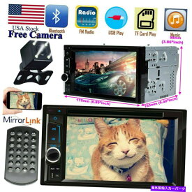 内装パーツ 6.2 '' 2 DIN HDカーステレオオーディオCD DVDプレーヤーBluetooth MP3ミラーリンク-GPS + Camra 6.2'' 2 Din HD Car Stereo Audio CD DVD Player Bluetooth MP3 MirrorLink-GPS+Camra