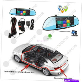 内装パーツ 7 '' GPSカービデオレコーダーBluetooth Wifi 1080p 2レンズリアビューミラーダッシュカム 7'' GPS car video recorder Bluetooth WIFI 1080P 2-Lens rearview mirror Dash cam