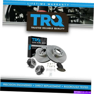 �����p�[�c TRQ�z�C�[���x�A�����O�n�uW /�u���[�L���[�^�[���Z���~�b�N�p�b�h�t�����g���E�L�b�gNEW TRQ Wheel Bearing Hub w/ Brake Rotors & Ceramic Pads Front Left Right Kit New�y���s�A���i�z