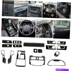 p[c g^4Runner 2010-2019p17̒Yf@ۂ̏Jo[̃g 17pcs Carbon Fiber Interior decoration Cover Trim For Toyota 4Runner 2010-2019