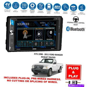 p[c vOC6.2 "XN[Bluetooth USB CDv[[J[XeIWI+tH[hW[_bVLbg Plug-In 6.2"Screen Bluetooth USB CD Player Car Stereo Radio+Ford Ranger Dash Kit