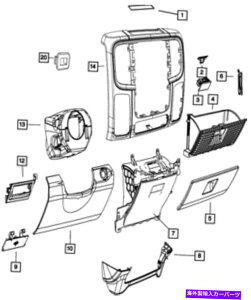 内装パーツ ←正MOPAR石器場プルズル1WA381X9AI-オリジナルのタイトルを表示する 純正 Mopar 計器パネル ベゼル 1WA381X9AI- show original title