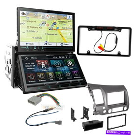 内装パーツ 新しいVRN-DD7HB 2DINデュアルディスプレイカーDVD / CDレシーバーキットHonda Civic 2006-11 New VRN-DD7HB 2DIN Dual Display Car DVD/CD Receiver Kit for Honda Civic 2006-11