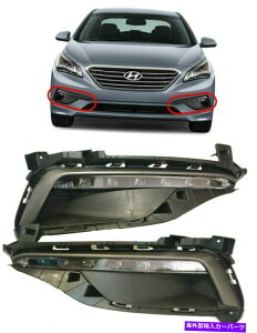p[c tHOv̓jOCgz[uNJo[gu[15-17SE FOG LAMP DAY RUNNING LIGHT & HOLE BLANK COVER TRIM BEZEL FOR SONATA 15-17 NON SE