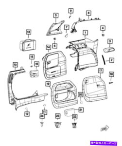 内装パーツ ←正MOPARクウェータートリーフル⇒5RJ23PD2AI-オリジナルのタイトルを表示する 純正 MOPAR クォーター トリム パネル 左 5RJ23PD2AI- show original title