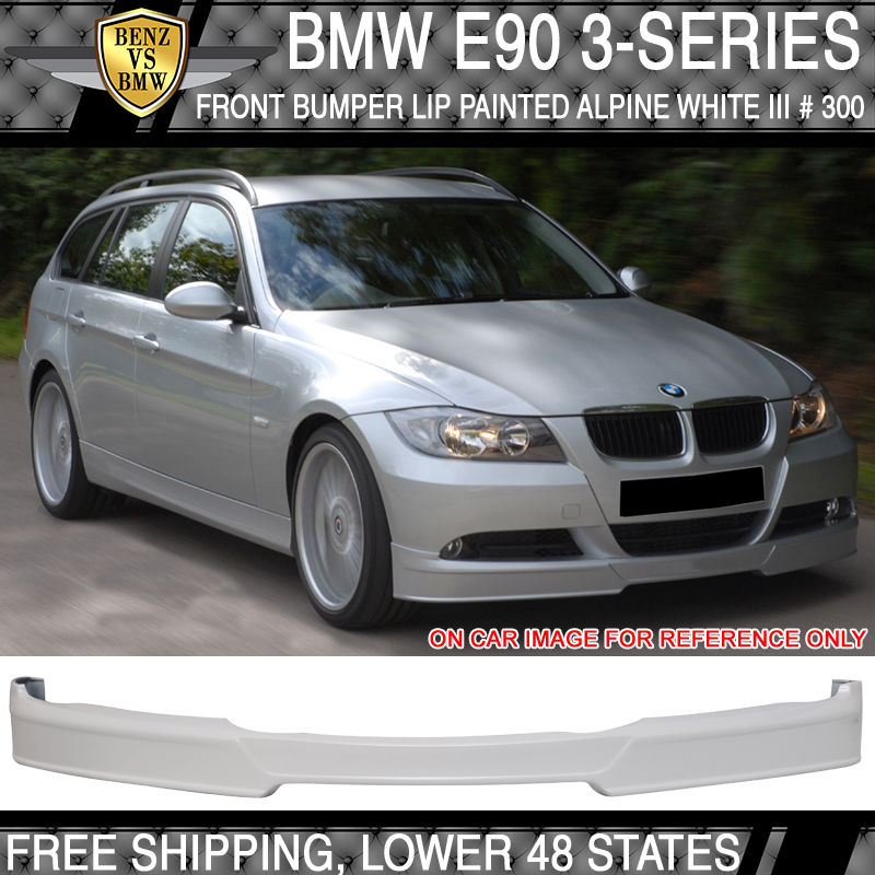 USパーツ 05-08 BMW E90 3シリーズAPフロントバンパーリップペインティングアルパインホワイトIII＃300 05-08 BMW E90 3-Series AP Front Bumper Lip Painted Alpine White III # 300 その他