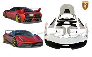 Ferrari 458 �t�F���[�� �{�f�B�L�b�g �t�����g ���A�o���p�[ ���A�X�|�C���[ frp �{�f�B�L�b�g�y���s�A���i�z