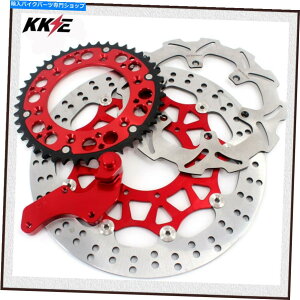 front brake rotor KKE 320MMt[eBOfBXNA_v^uPbgXvPbgtBbgz_CRF250R 250X 450Rbh KKE 320mm Floating Disc Adapter Bracket Sprocket Fit HONDA CRF250R 250X 450R Red