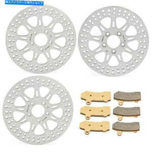 "front brake rotor �t�����g���A11.8 ""�u���[�L���[�^�[�p�b�h���[�h�L���O�G���N�g���O���C�h���[�h�O���C�hFLHx 08-13 Front Rear 11.8"" Brake Rotors Pads Road King Electra Glide Road Glide FLHX 08-13"