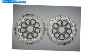 front brake rotor �t�����g�E�F�[�u�u���[�L�f�B�X�N���[�^�[298mm Aprilia RS 250���v���J1995-2003 Pair of Front Wave Brake Discs Rotors 298mm APRILIA RS 250 Replica 1995-2003�y���s�A���i�z