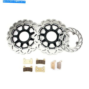 front brake rotor 3SetS�̑O���㕔�u���[�L���[�^�[�f�B�X�N�p�b�h�̂��߂�Pads 2008-2016�R�� 3sets Front Rear Brake Rotors Discs Pads for Honda CBR1000RR 2008-2016 Fireblade�y���s�A���i�z