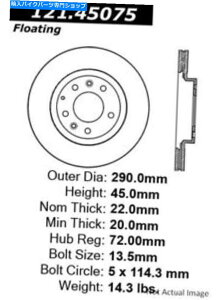front brake rotor Mazda MX-5 Miata MX-5�t�����g�f�B�X�N�u���[�L���[�^�[C-TEK 121.45075 For Mazda MX-5 Miata MX-5 Front Disc Brake Rotor C-Tek 121.45075