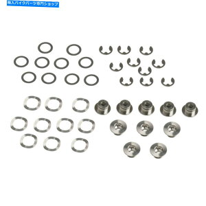 front brake rotor Circlipsjo[TtĂTiu[LfBXÑ{rLbg̃LbgI[goC 10 Sets Ti Alloy Brake Disc Bobbins Kit with Circlips Universal fits Motorcycles