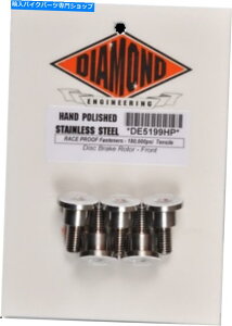 front brake rotor _ChGWjAO|bVXeXtg[^[u[L{gLbg - DE5199HP Diamond Engineering Polished StainlessFront Rotor Brake Bolt Kit - DE5199HP