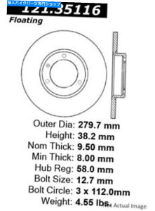 front brake rotor Smart Fortwo Roadster CrossbladetgfBXNu[L[^[C-TEK 121.35116 For Smart Fortwo Roadster Crossblade Front Disc Brake Rotor C-Tek 121.35116