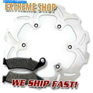 front brake rotor ���t�����g�X�e�����X�X�`�[���u���[�L���[�^�[+�p�b�hKLX 400 SR R�i2003-2004�j�V�i Kawasaki Front Stainless Steel Brake Rotor + Pads KLX 400 SR R (2003-2004) NEW