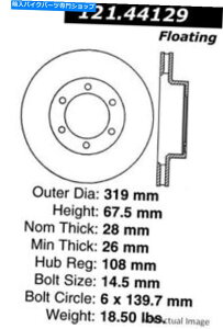 front brake rotor g^^R}FJN[U[4i[tgfBXNu[L[^[C-TEK 121.44129 For Toyota Tacoma FJ Cruiser 4Runner Front Disc Brake Rotor C-Tek 121.44129