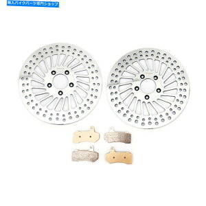 front brake rotor 11.8 "�|�[�����h�t�����g�u���[�L���[�^�[�p�b�h�c�[�����O�X�g���[�g�O���C�h���[�h�L���O�G���N�g���O���C�h 11.8" Polish Front Brake Rotor Pads Touring Street Glide Road King Electra Glide