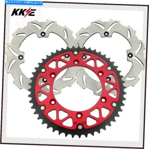 front brake rotor XYLRMZ 250 450 2007-2020XvPbg48T KKE Front And Rear Disc Rotors For SUZUKI RMZ 250 450 2007-2020 Sprocket 48T Red