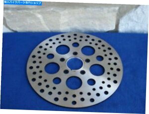 front brake rotor n[[11 1/2 "Oʉ~`̐ETeXeXu[L[^[84 FOR HARLEY 11 1/2" FRONT CIRCULAR DRILLED SATIN STAINLESS DRILLED BRAKE ROTOR 84