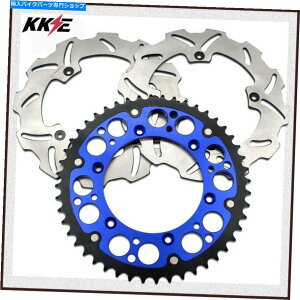 front brake rotor ���RMZ250 RMZ450 2007-2021�̂��߂�KKE�O���㕔�u���[�L�f�B�X�N48T�u���[�X�v���P�b�g KKE Front Rear Brake Discs 48T Blue Sprocket For SUZUKI RMZ250 RMZ450 2007-2021�y���s�A���i�z