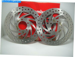 front brake rotor �y�A2�t�����g�u���[�L�f�B�X�NBrembo 68b407B0 Aprilia Atlantic Sprint 400 2006 Pair 2 Front Brake Discs Brembo 68B407B0 Aprilia Atlantic Sprint 400 2006�y���s�A���i�z