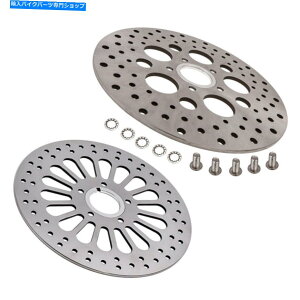 front brake rotor 2̃XeX|11.5C`̑OAu[L[^[fBXNfBXNZbg 2 Pcs Stainless Steel 11.5 Inch Front & Rear Brake Rotor Disc Disk Set