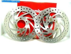 front brake rotor �y�A2�t�����g�u���[�L�f�B�X�NBrembo Aprilia Scarabeo IE / GT ABS 500 2008 Pair 2 Front Brake Discs Brembo Aprilia Scarabeo Ie / Gt ABS 500 2008