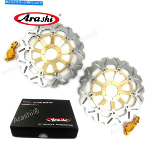 front brake rotor Honda VTEC 400 1999 - 2015�N2013�N2013�NBK�̂��߂̗��̃t�����g�u���[�L�f�B�X�N���[�^�[ Arashi Front Brake Disc Rotors For Honda VTEC 400 1999 - 2015 2014 2013 2012 BK�y���s�A���i�z