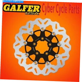 front brake rotor 2000-2007 HD太った男の子DF680CW-Bのためのギャラーフロントフローティングウェーブローター Galfer Front Floating Wave Rotor For 2000-2007 HD Fat Boy DF680CW-B