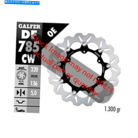 front brake rotor Galfer Floating Waveブレーキローター - 17 kTm 1090ADR用のフロント（フロント）（ブラック） Galfer Floating Wave Brake Rotor - Front (Front) (Black) For 17 KTM 1090ADR