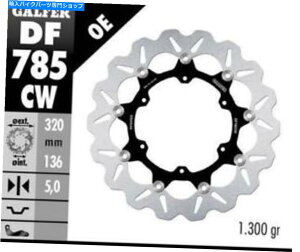 front brake rotor �A���~�j�E���L�����A���t���Ă���Galfer Standard�t���[�e�B���O�E�F�[�u�t�����g�u���[�L���[�^�[��DF785CW Galfer Standard Floating Wave Front Brake Rotor with Aluminum Carrier #DF785CW�y���s�A��