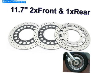 front brake rotor ���}�nXVS1300 V-STAR TOURER 2007-2013�̂��߂�298mm�̃��E���h�O�����A�u���[�L���[�^�[ 298mm Round Front Rear Brake Rotors for Yamaha XVS1300 V-Star Tourer 2007-2013�y���s�A���i�z