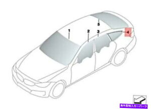 KX {BMW F36 418D 418I 420D 420DXTChEBhEŒ㕔51377412031 Genuine BMW F36 418d 418i 420d 420dX Side Window Fixed Rear Left 51377412031