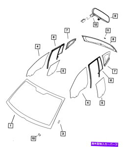 KX {MOPARNH[^[EBhEKXE5191236AC Genuine MOPAR Quarter Window Glass Right 5191236AC
