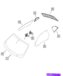 �K���X �{���̃��[�p�[�t�����g�h�A�O���X��4816143AC�����Ɏc���܂��� Genuine MOPAR Front Door Glass Left 4816143AC