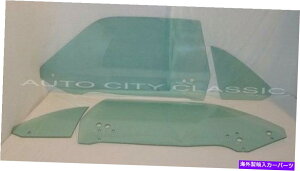 �K���X Cuda Glass Plymouth 2DR Hardtop 1970 1972 1973 1974�h�A�N�H�[�^�[�O���[���Z�b�g Cuda Glass Plymouth 2dr Hardtop 1970 1971 1972 1973 1974 Door Quarter Green Set