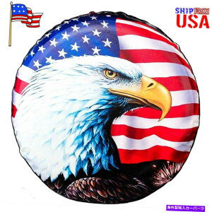 rear wheel tire cover 15 "XyA^CzC[Jo[AJtbOC[OTveN^[W[vgbNCRVp 15" Spare Tire Wheel Cover American Flag Eagle Sun Protector for Jeep Truck CRV