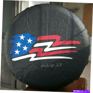 rear wheel tire cover Jeep Toyota Ford 29 "30" 31 "̂߂UStbOobWt̃XyA^CzC[\tgJo[ Spare Tire Wheel Soft Cover With US Flag Badge For Jeep Toyota Ford 29" 30" 31"