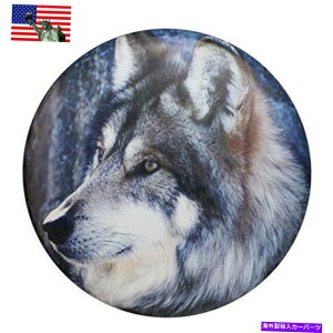rear wheel tire cover XyA^CJo[14 "IIJ~zC[veN^[EH[^[v[tjo[TpW[vg[[ Spare Tire Cover 14" Wolf Wheel Protector Waterproof Universal For Jeep Trailer