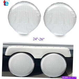 rear wheel tire cover 24 '' -26 �I�[�g�^�C���J�o�[RV�g���[���[�L�����s���O�J�[�g���b�N�h���_�X�g�z�C�[���ی� 24''-26Auto Tire Cover RV Trailer Camper Truck Waterproof Dust Wheel Protection�y���s�A���i�z
