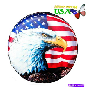 rear wheel tire cover XyA^CJo[17 "W[vRAV4 CRVp̃AJtbOC[OJ[zC[̖h Spare Tire Cover 17" American Flag Eagle Car Wheel Waterproof For Jeep RAV4 CRV