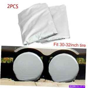 rear wheel tire cover 2PCS�z�C�[���^�C���_�X�g�v���[�t�J�o�[30-32�C���`RV�g���b�N�J�[�����L�����s���O�J�[�g���[���[ 2PCS Wheel Tire Dustproof Covers 30-32inch For RV Truck Car Auto Camper Trailer�y���s�A���i