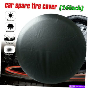 rear wheel tire cover 16 ''C`XyA^CJo[ׂĂ̎ԗp̍PVChzC[^CJo[ 16'' inch Spare Tire Cover Black PVC Waterproof Wheel Tyre Cover For All Vehicle