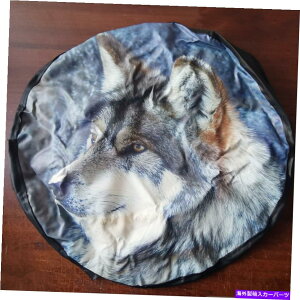 rear wheel tire cover XyA^CJo[14 "AW[vCRṼIIJ~zC[veN^[_Xgv[tAJtO Spare Tire Cover 14", Wolf Wheel Protector Dust-proof America Flag For Jeep CRV