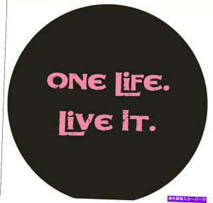 rear wheel tire cover 16C`J[̃zC[^CJo[1̐l̃Cuitwr[f[eBrj[ubN 16INCH Car Spare Wheel Tire Covers For One Life Live It Heavy Duty Vinyl Black