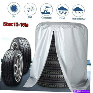 rear wheel tire cover J[^C[obOXyAzC[_Xgv[tیJo[13-16 "4^Cێ܂ Car Tire Storage Bag Spare Wheel Dustproof Protective Cover 13-16" Holds 4-Tire